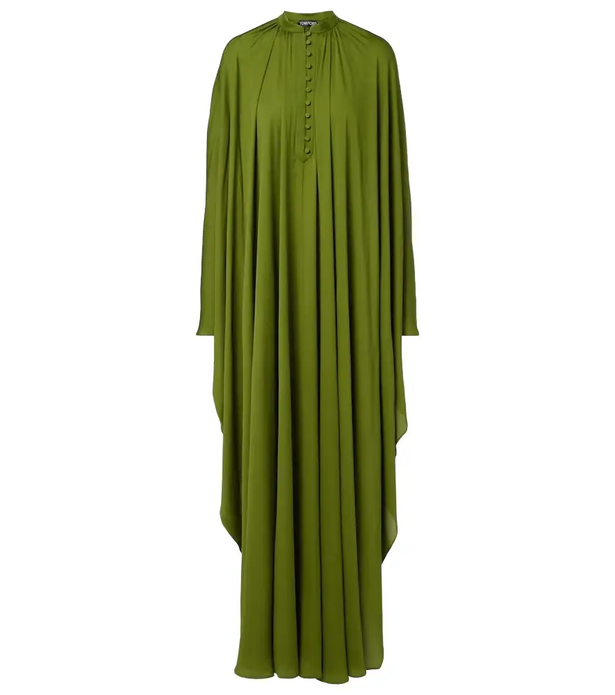 Tom Ford Draped silk georgette kaftan