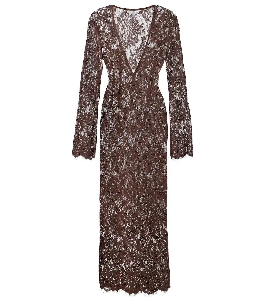 Bananhot Millie cotton and silk lace maxi dress