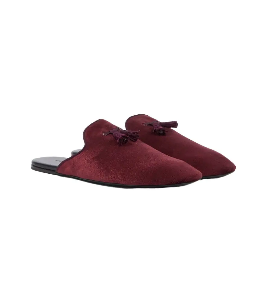 Gucci Tasseled velvet mules - Men's Shoes