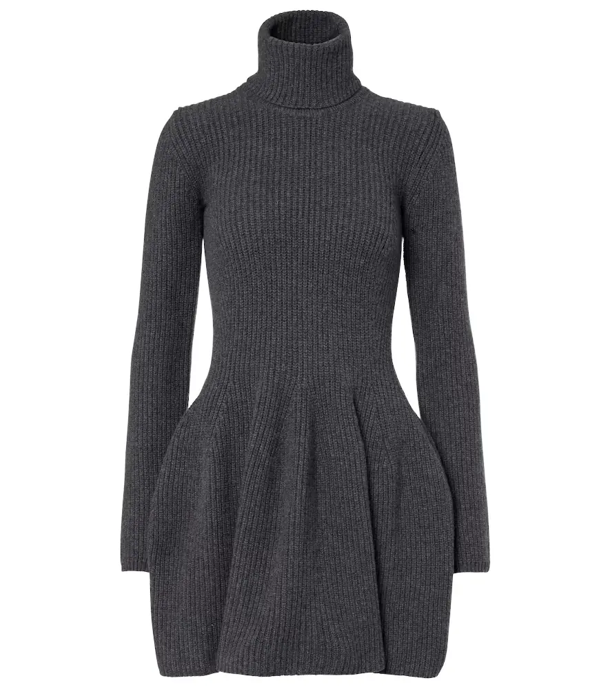 Magda Butrym Ribbed-knit cashmere minidress