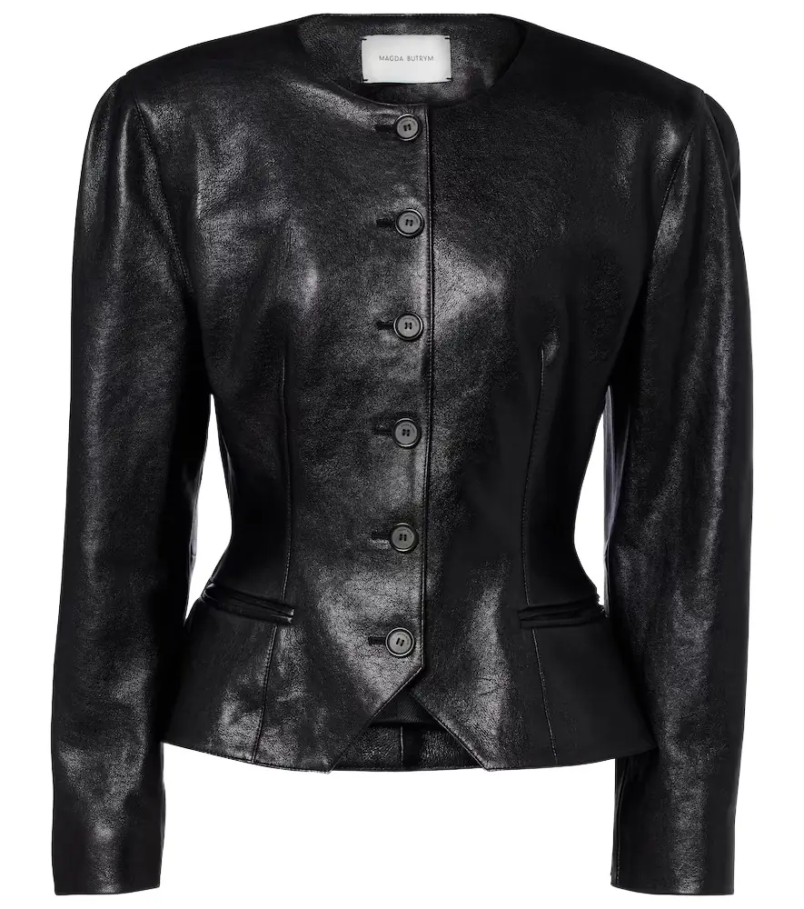 Magda Butrym Peplum leather jacket