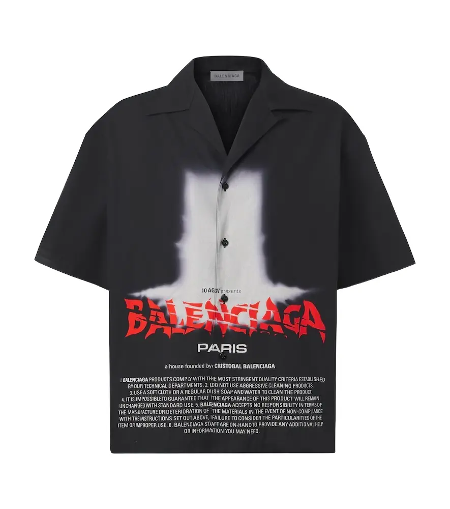 Balenciaga Printed cotton bowling shirt - Men's Clothing