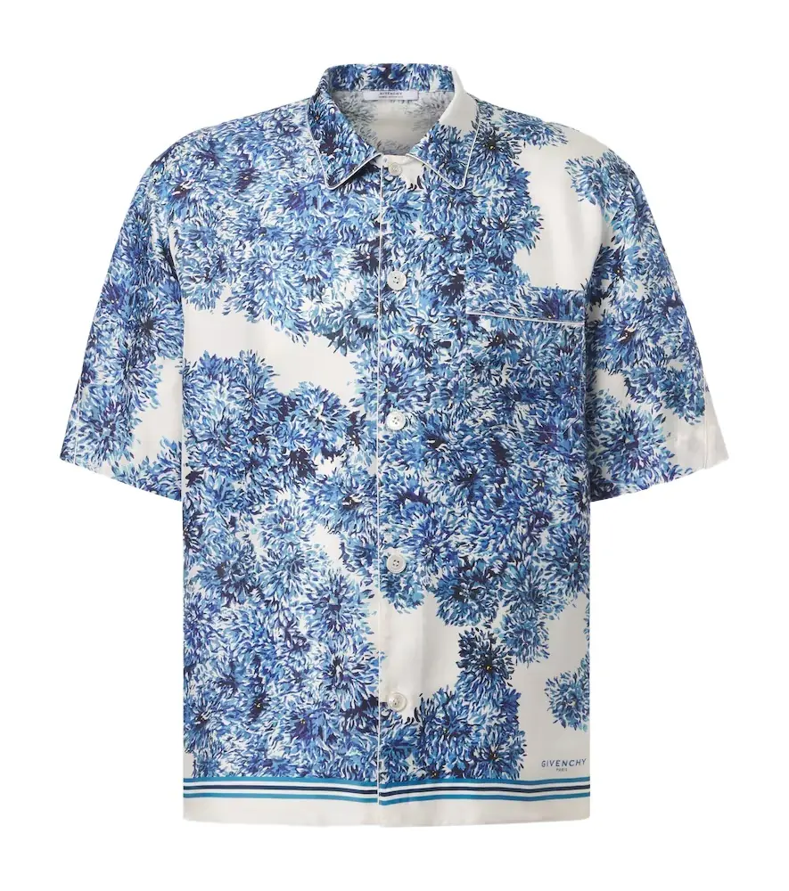 Givenchy Couture Seam silk twill bowling shirt