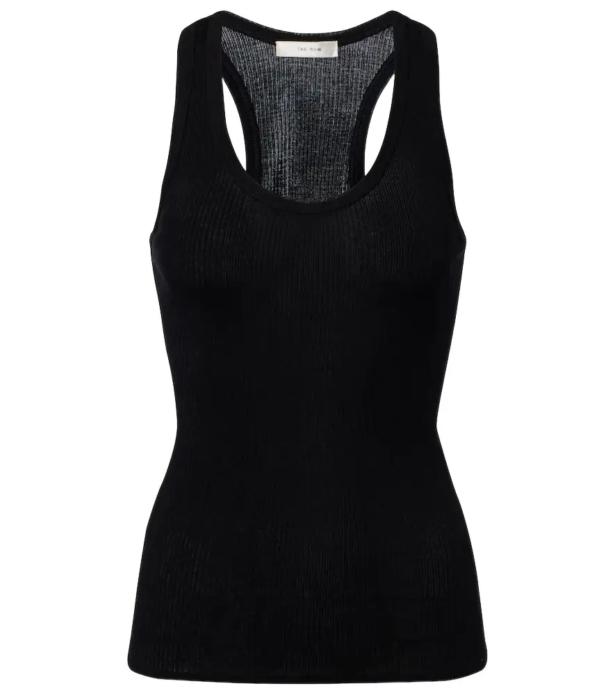 The Row Cendrea ribbed-knit cotton tank top