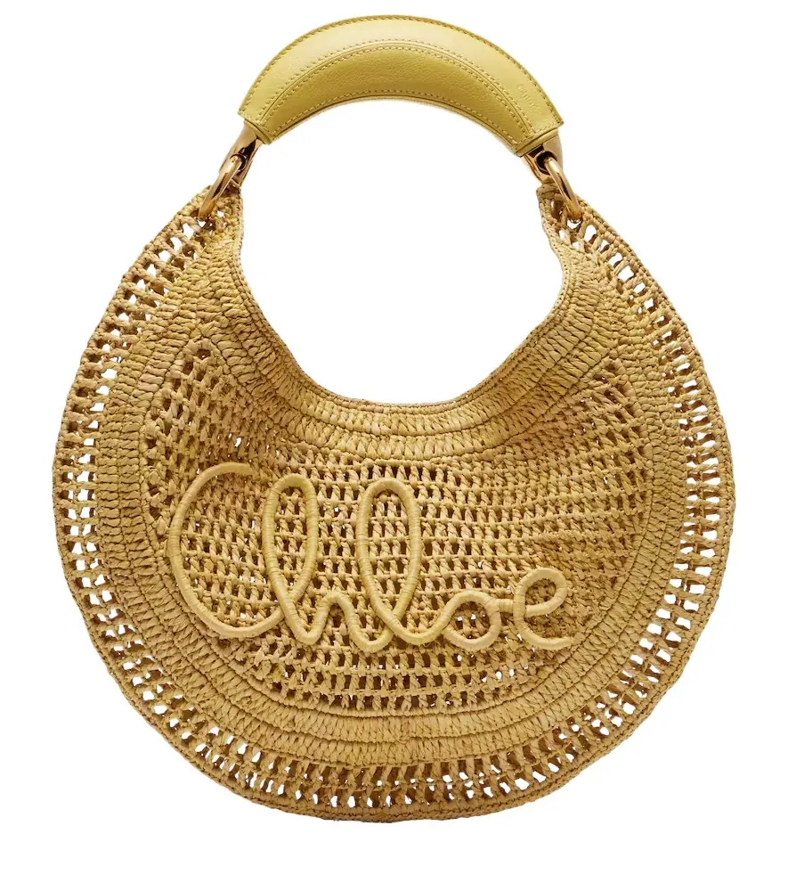 Chloe Chloé Summer Banana raffia shoulder bag