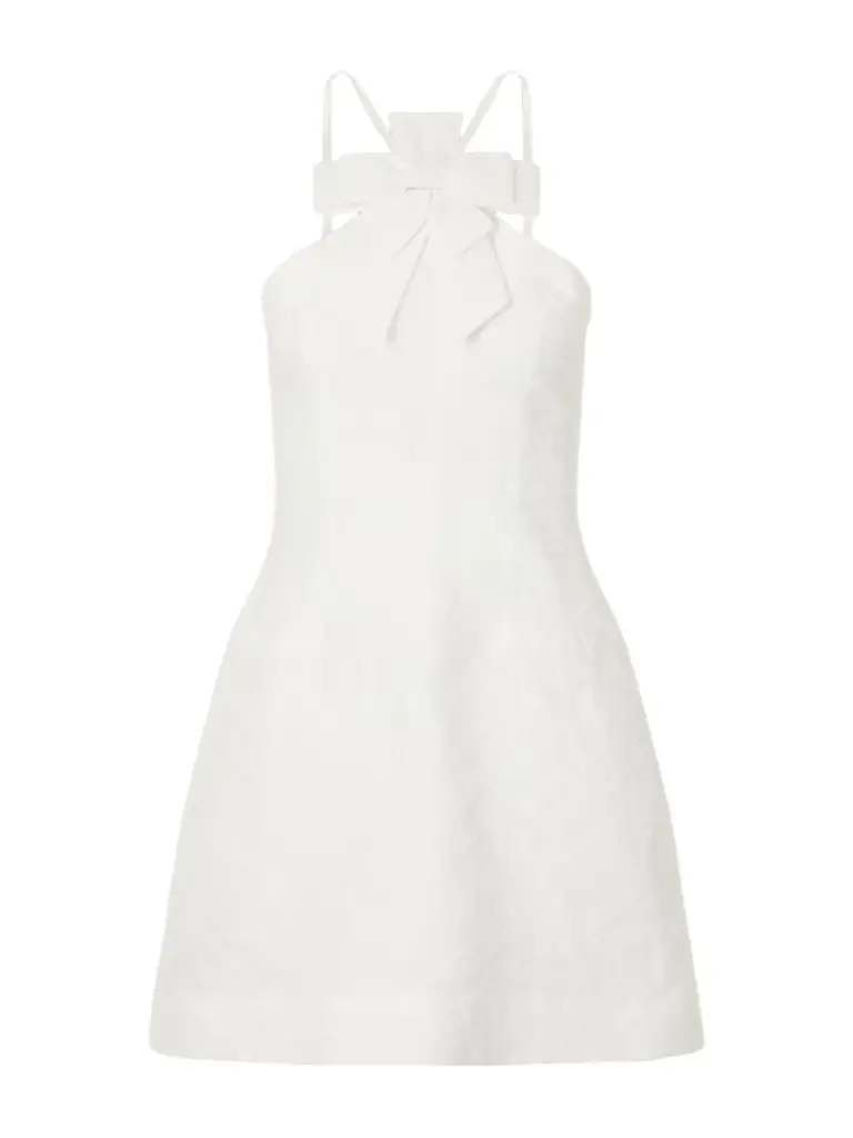 SHUSHU/TONG Bow-detailed Taffeta Mini Dress