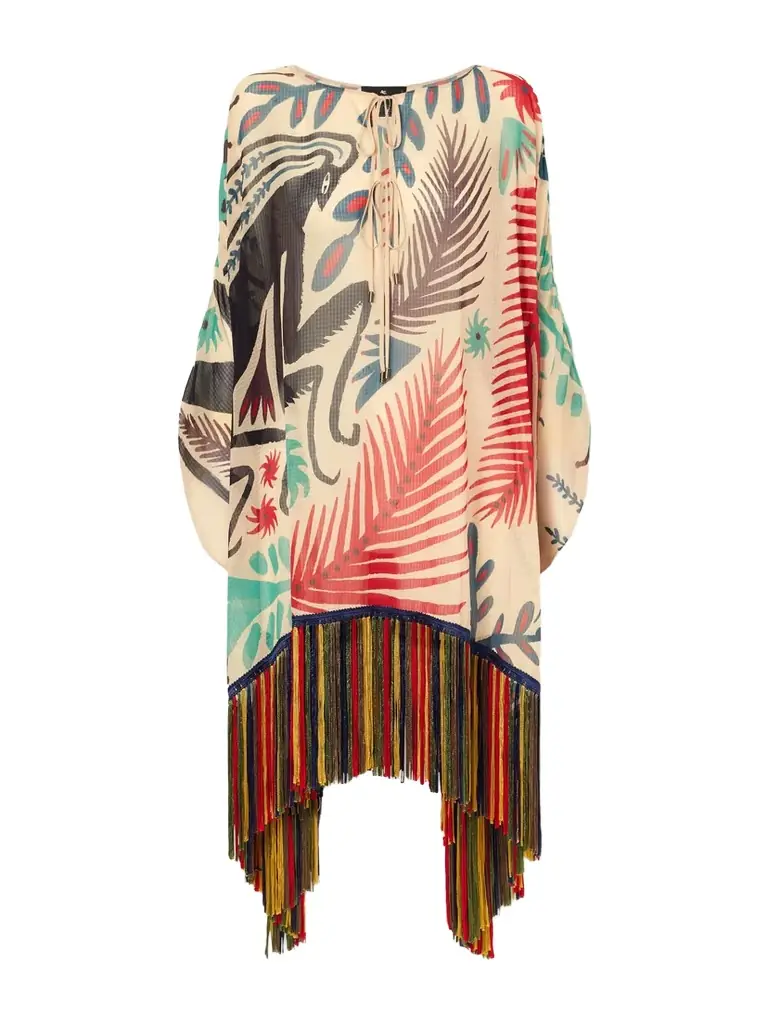 Etro Woven Fringe Mini Dress