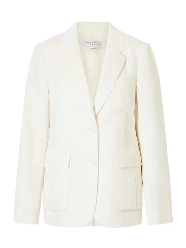Gabriela Hearst Louisa Cotton Ribbed Blazer
