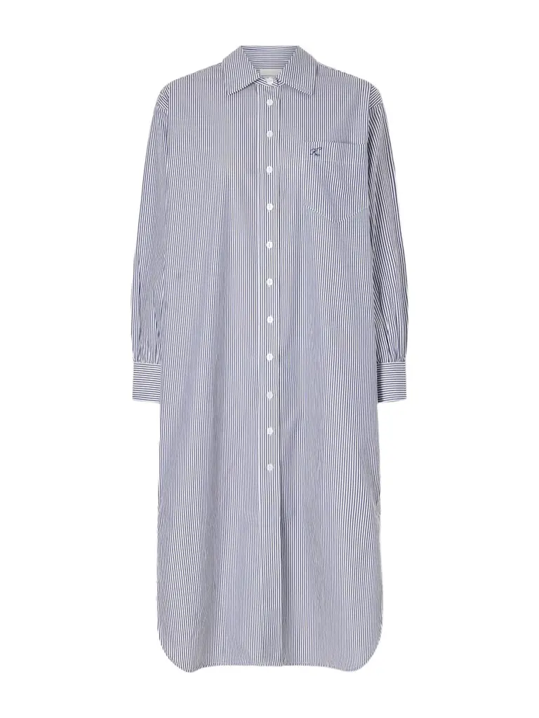 Suzie Kondi Stella Striped Cotton-poplin Midi Shirt Dress