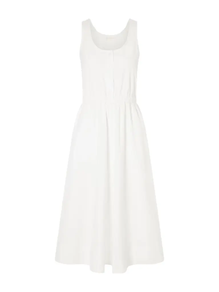 Suzie Kondi Daphne Gathered Cotton-poplin Midi Dress