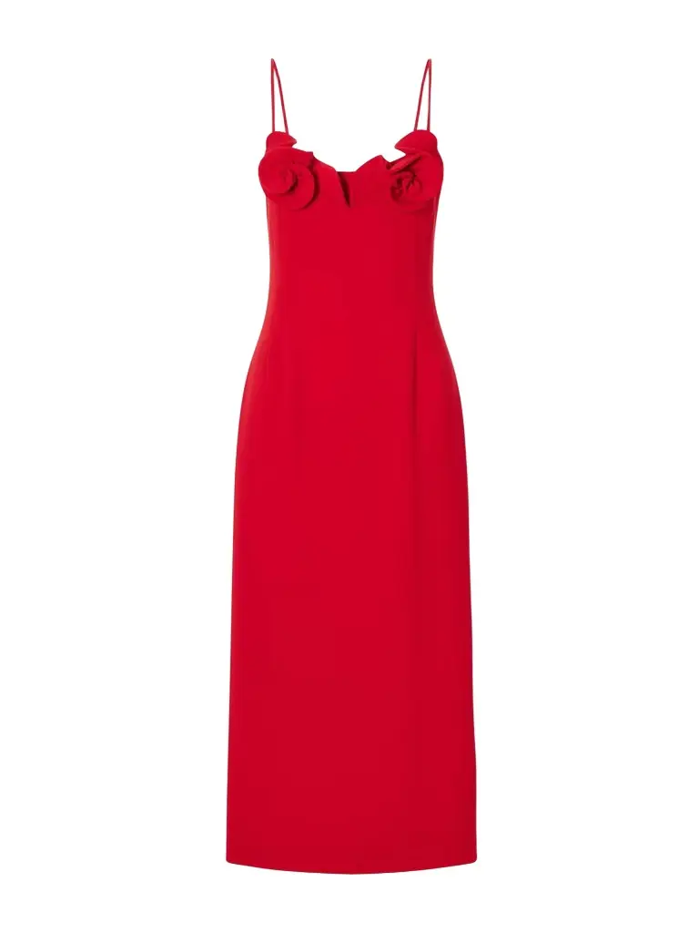 Magda Butrym Embellished Wool-blend Crepe Midi Dress