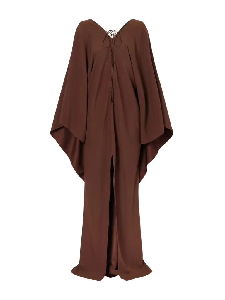 Taller Marmo Sahara Lace-up Cady Gown