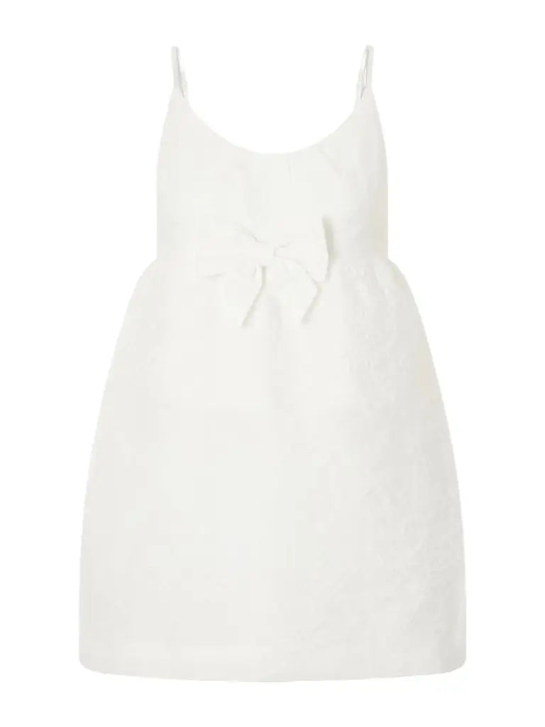SHUSHU/TONG Bow-detailed Taffeta Mini Dress