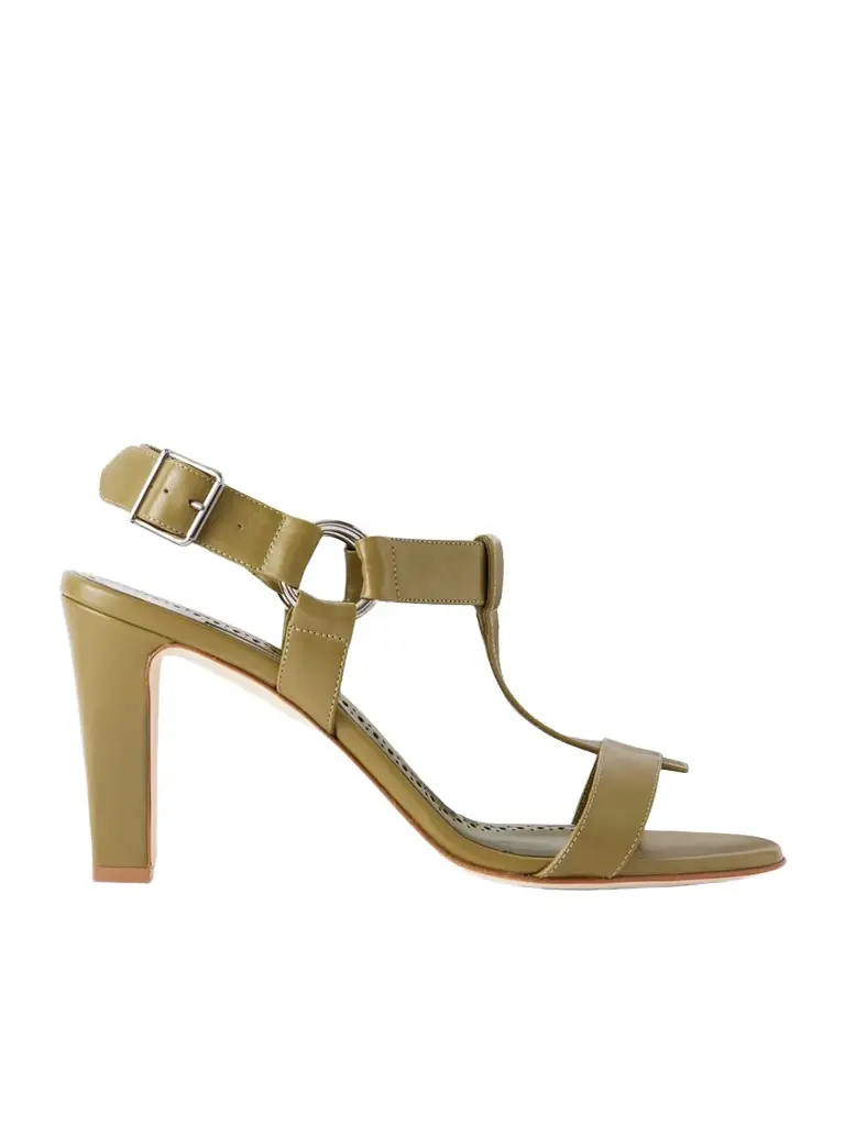 Manolo Blahnik Miona 90 Leather Sandals