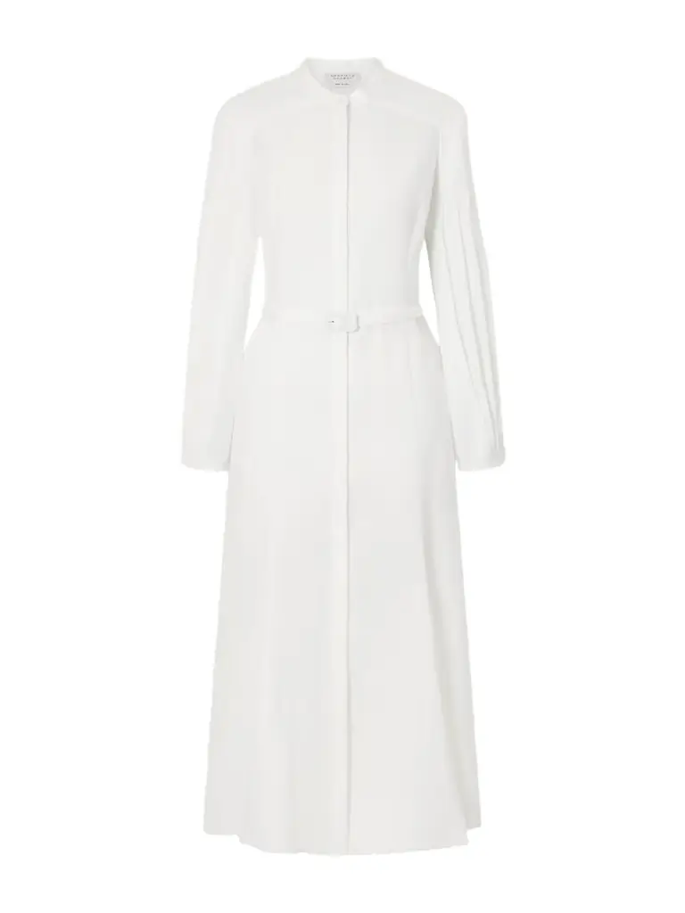 Gabriela Hearst Lydia Belted Linen Midi Dress
