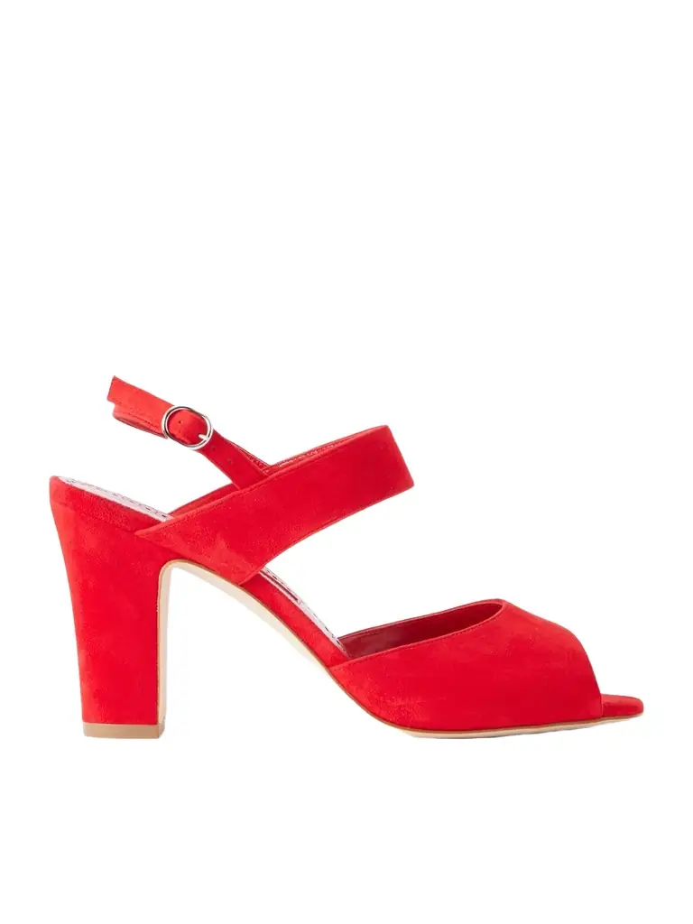 Manolo Blahnik Khiko 90 Suede Sandals