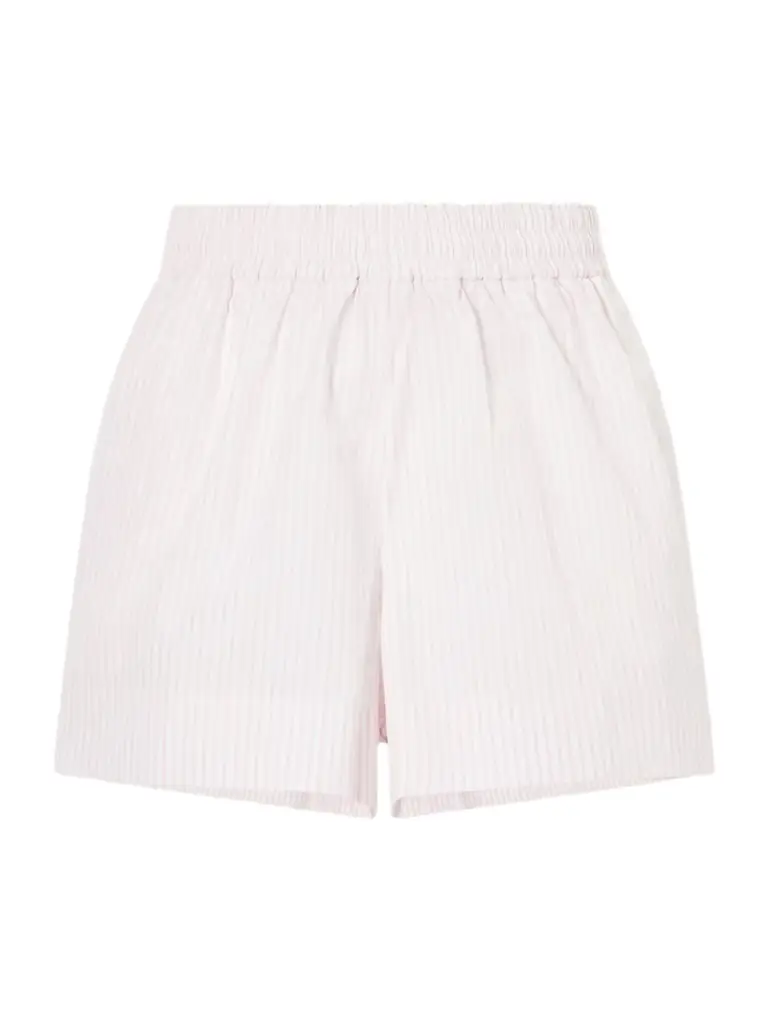 Suzie Kondi Striped Cotton-poplin Shorts