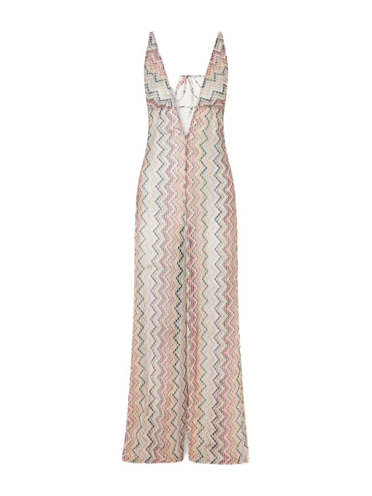 Missoni Striped Metallic Crochet-knit Coverup