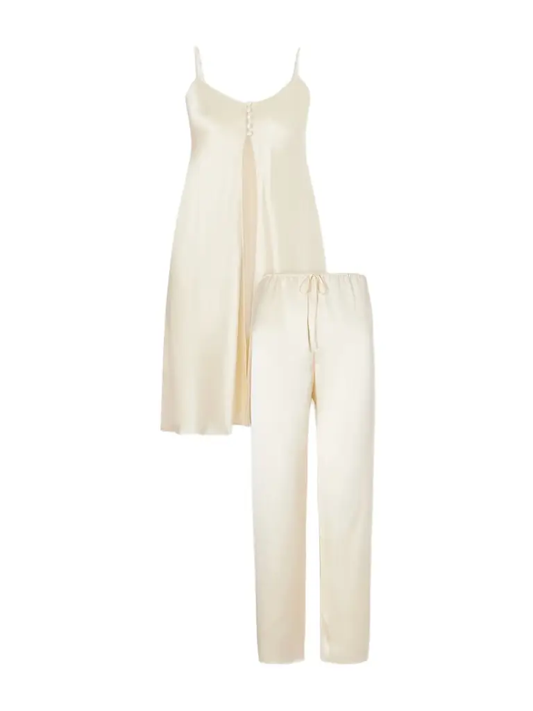 Olivia von Halle Elvira Silk-satin Pajama Set