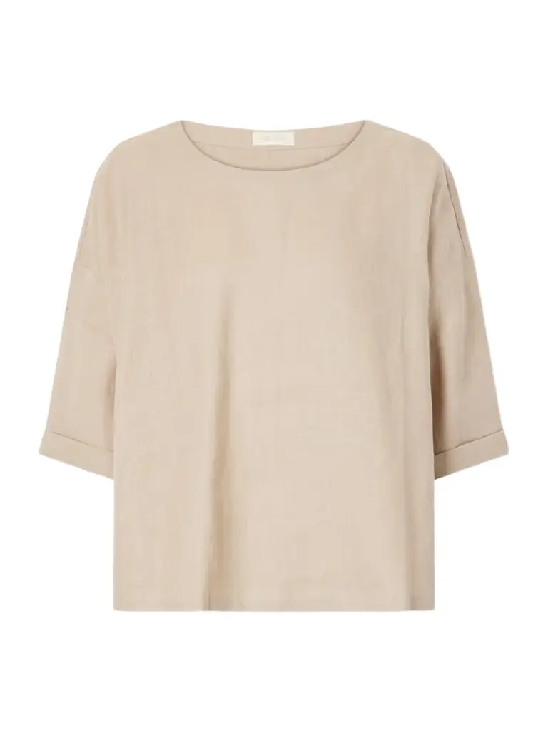 Suzie Kondi Saria Linen-chambray T-shirt