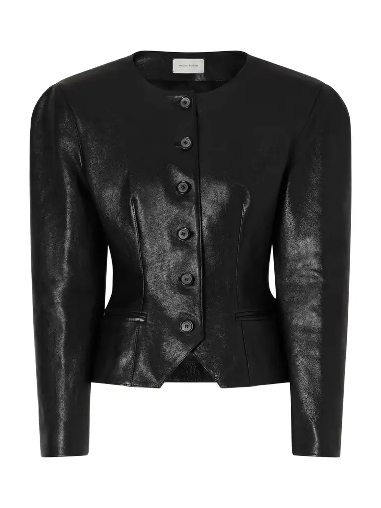 Magda Butrym Paneled Leather Jacket