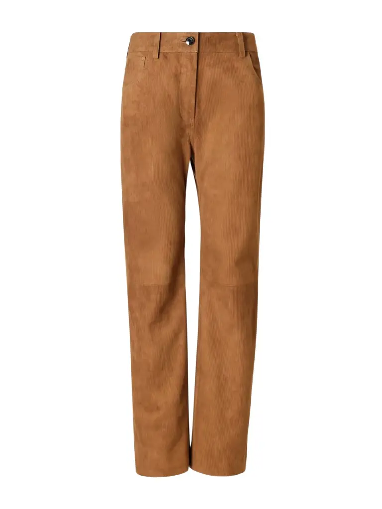 Magda Butrym Suede Corduroy Straight-leg Pants