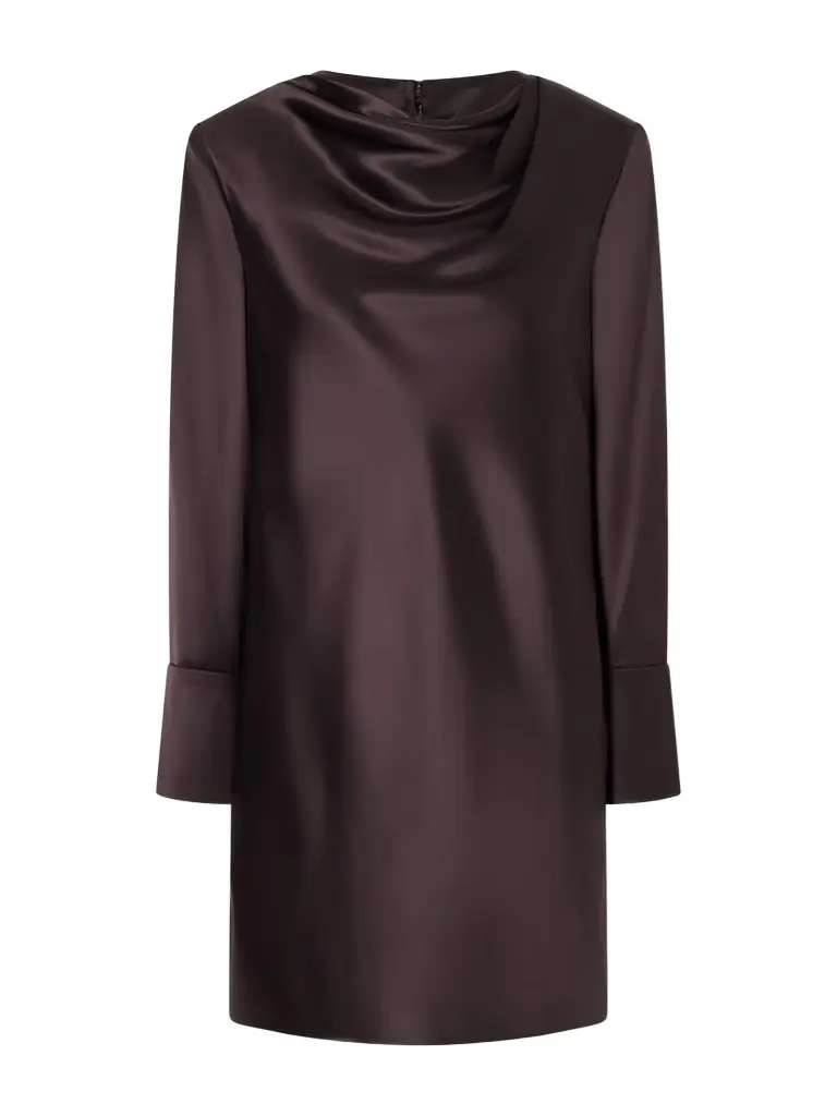 Veronica de Piante Amal Draped Silk-blend Satin Mini Dress - Women's Clothing