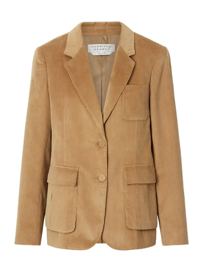 Gabriela Hearst Louisa Cotton Ribbed Blazer