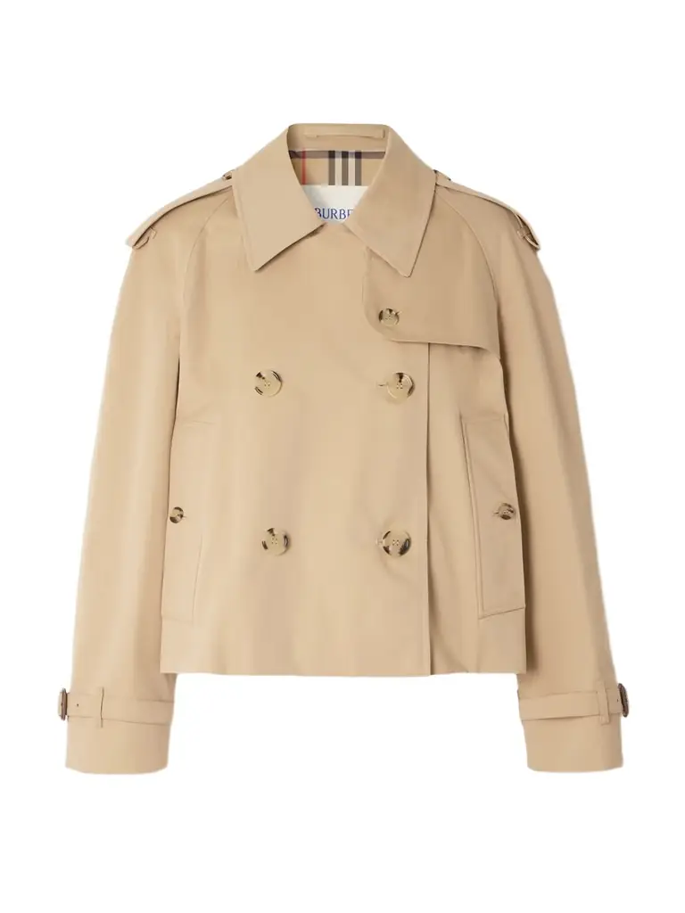 Burberry Double-breasted Cotton-gabardine Trench Coat