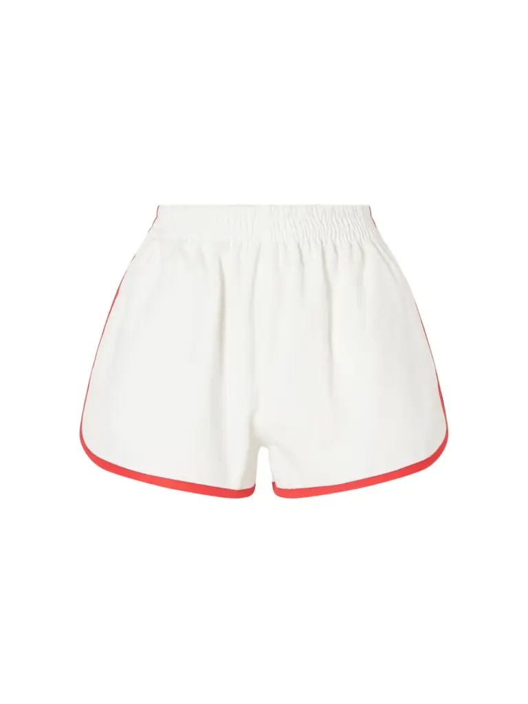 Suzie Kondi Atlas Cotton And Linen-blend Twill Shorts