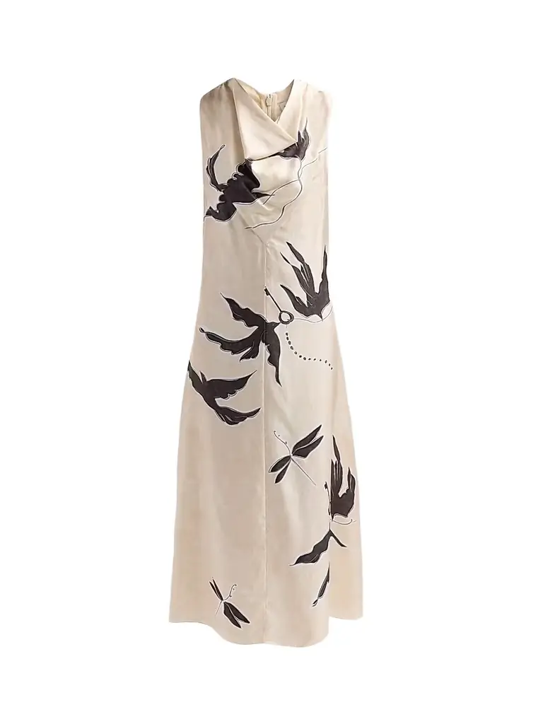 bird print midi dress Buy Yumi Green Viscose Bird and Floral Print Kimono Midi Dress from Next USA