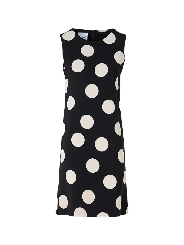 Akris punto Women's Polka Dot Shift Dress - Black Cream