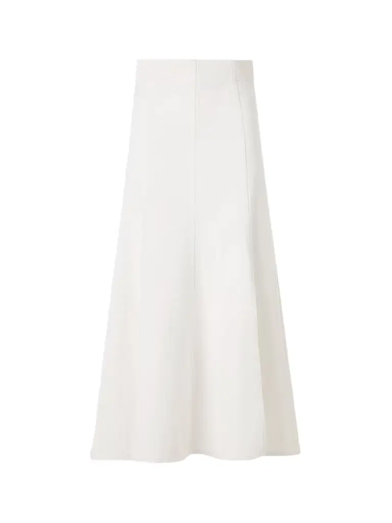 Akris punto Women's Panelled Denim Midi Skirt - Cream
