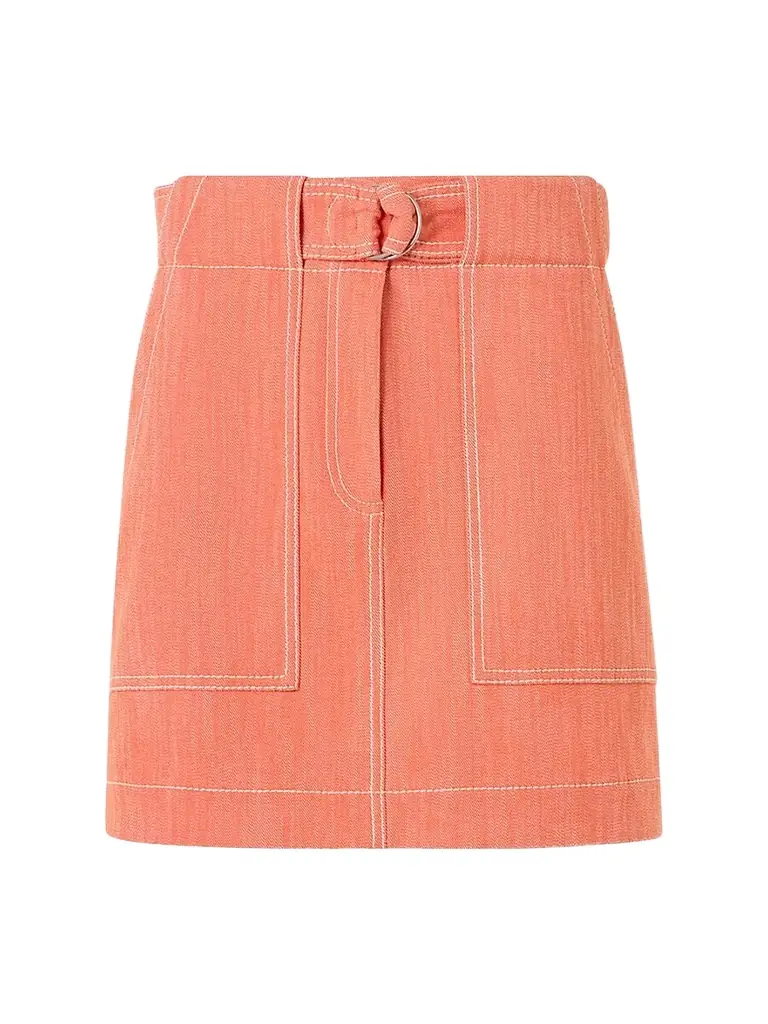 Akris punto Women's Denim Cargo Skirt - Orange