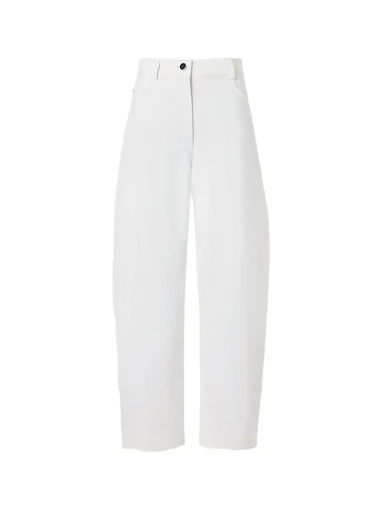 Akris punto Women's Barrel Cropped Jeans - Cream