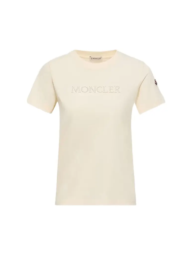 Moncler Women's Crew Neck in Cotton - White