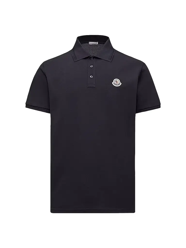 Moncler Men's Polo Shirt in Cotton Piquet - Night Blue