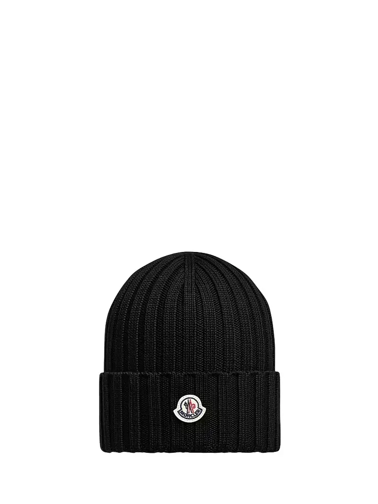 Moncler Women's Beanie Hat in Wool - Black
