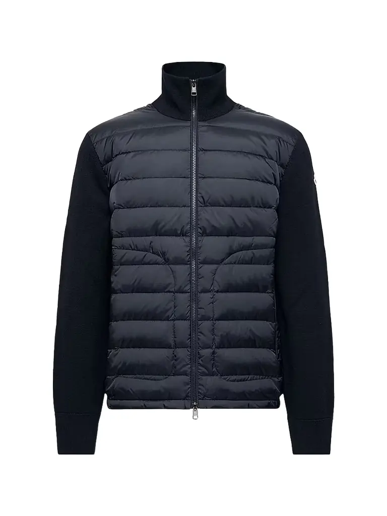 Moncler Men's Down-Filled Cardigan - Navy Blue
