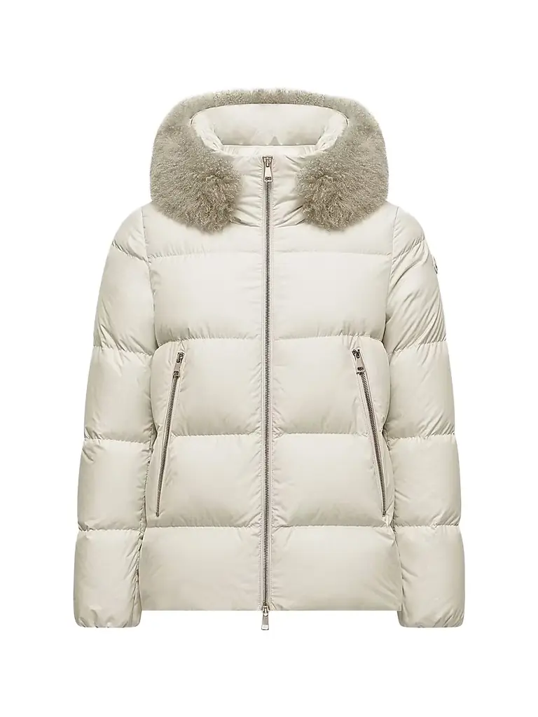 Moncler Women's Laichefur Puffer Jacket - White