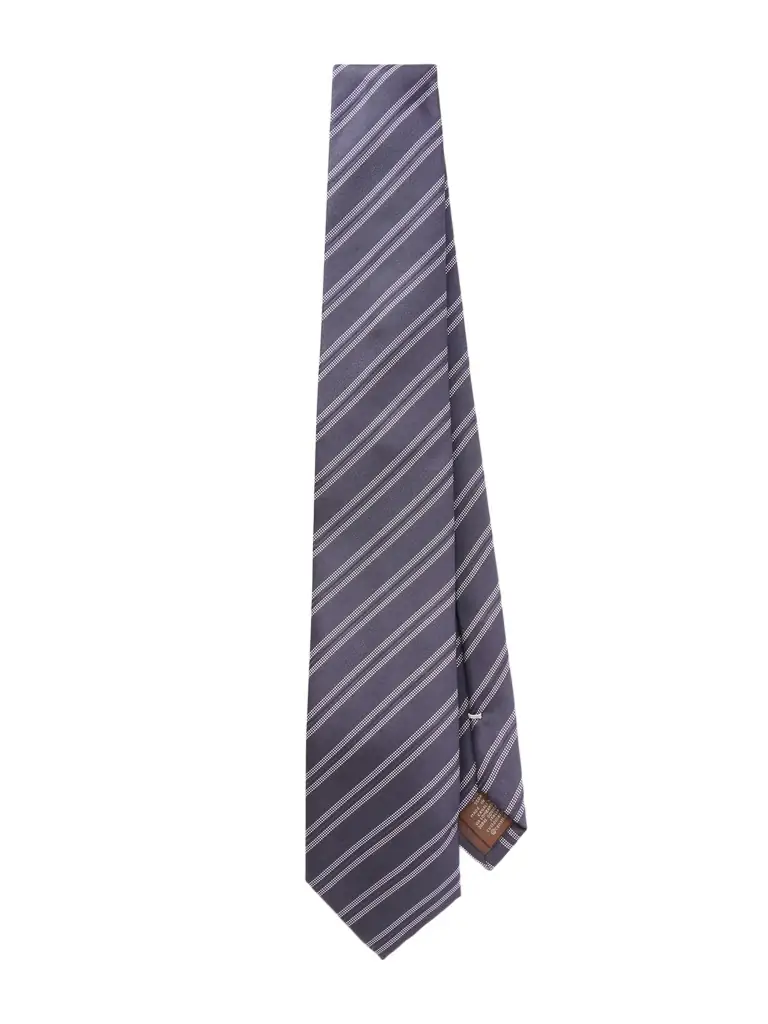 Canali 8cm Striped Silk Tie - Men