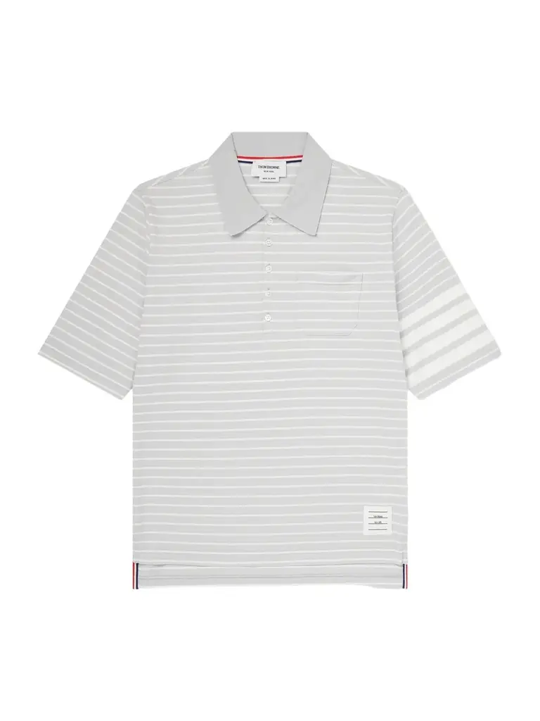 Thom Browne Striped Cotton-Jersey Polo Shirt - Men