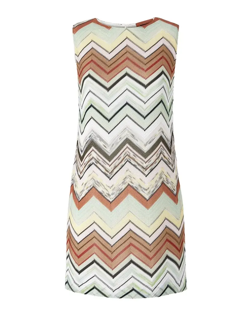Missoni Chevron Knit Sleeveless Mini Dress