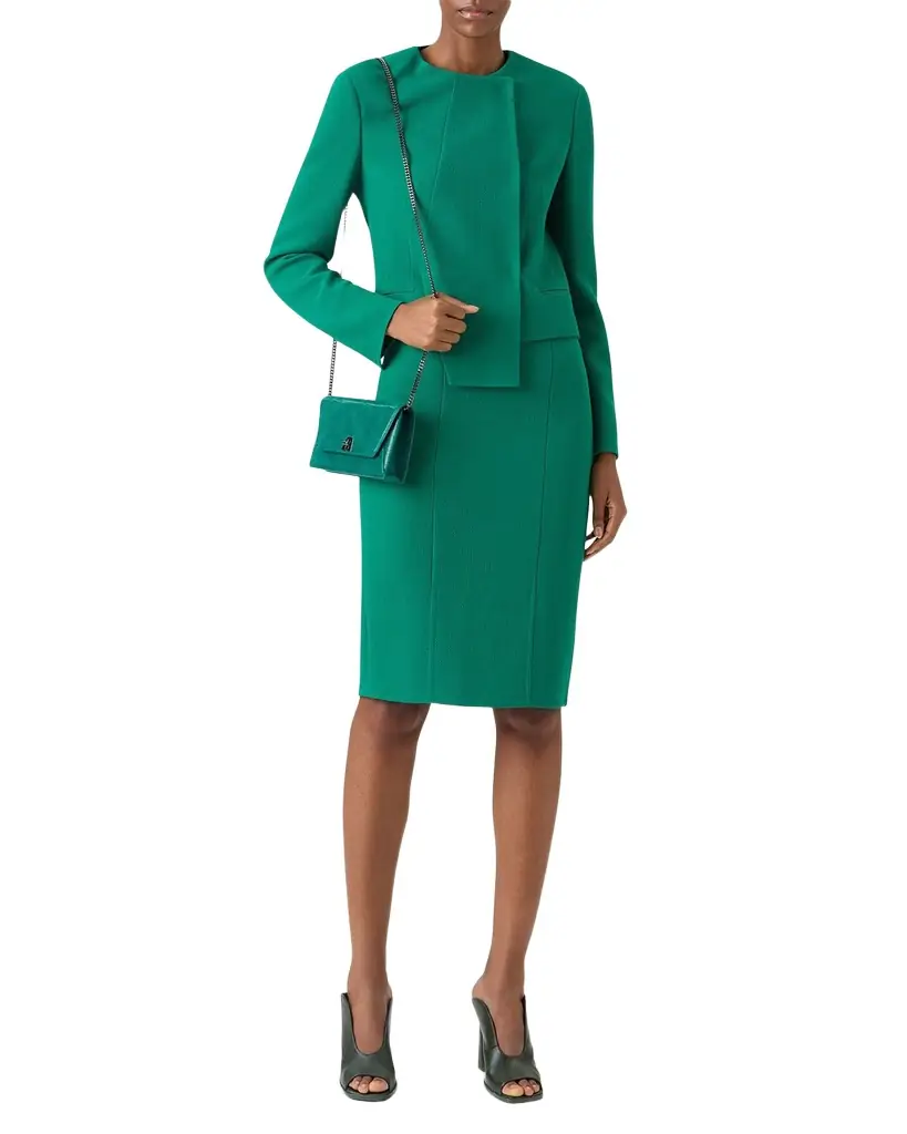 Akris Hemilio Asymmetric Double-Faced Wool Jacket
