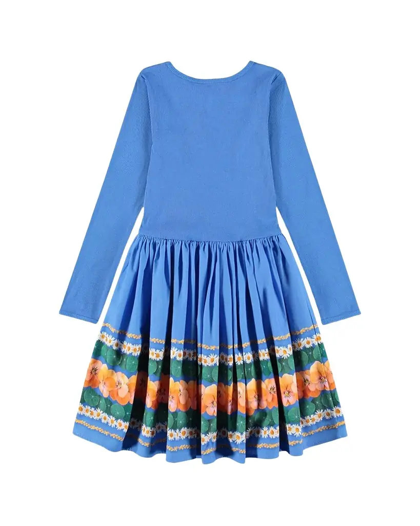 Molo Girl 's Casie Long-Sleeve Organic Cotton Dress, Size 7-14