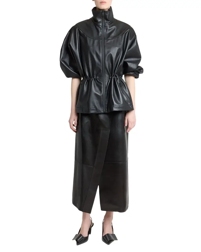 Givenchy Leather Drawstring Tracksuit Jacket