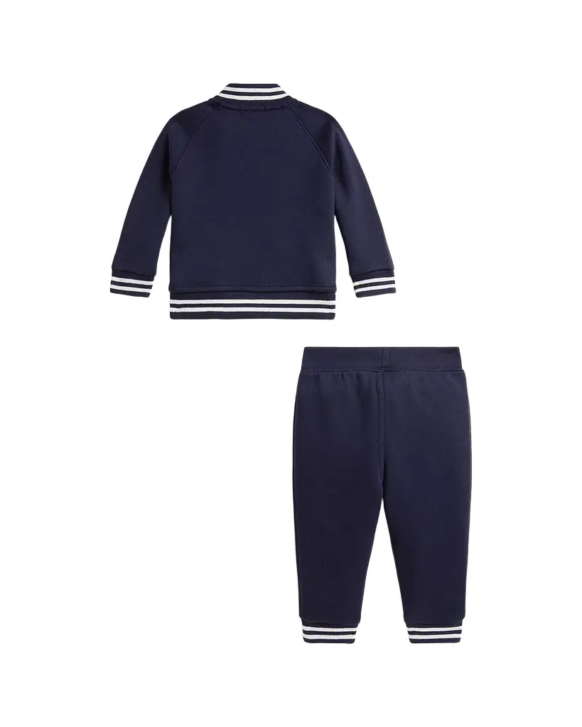 Polo Ralph Lauren Boy 's Fleece Baseball Jacket & Joggers Set, Size 3M-12M