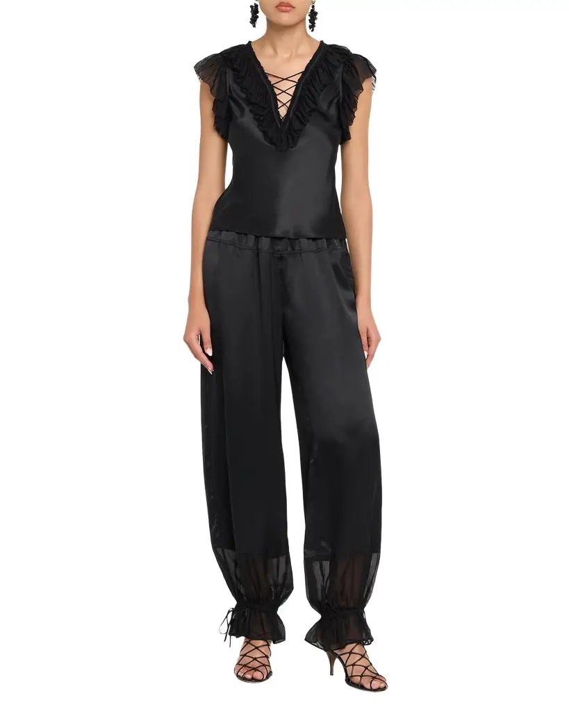 Ulla Johnson Ilyana Silk Ruffle Blouse