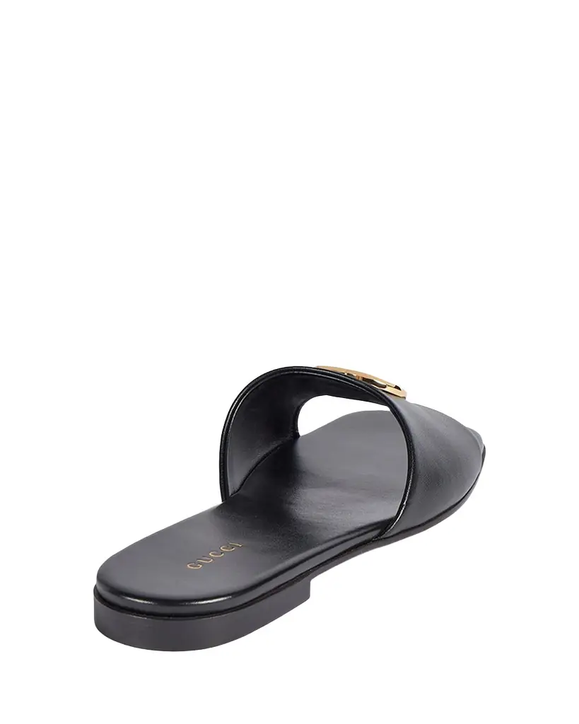 Gucci Marmont GG Leather Slide Sandals