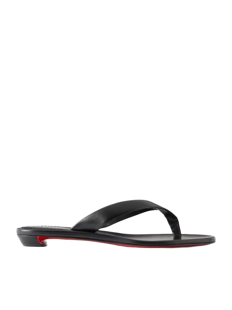Christian Louboutin Miss Z Leather Thong Sandals